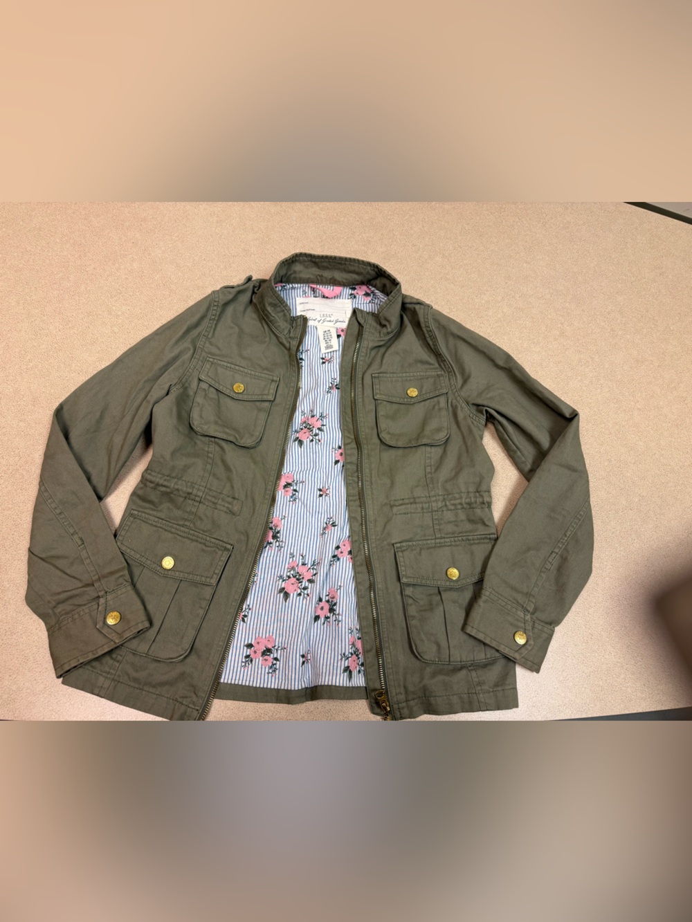 Girls' H&M L.O.G.G. Green Utility Jacket